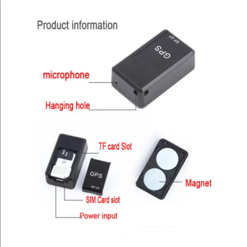 

GPS 2024 Magnetic Tracker Device GSM Mini Real Time Tracking Locator GPS Car Motorcycle Remote Control Tracking Monitor