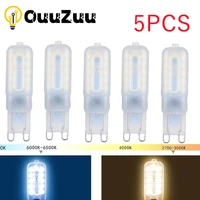 5pcslot g9 led corn light 220v smd 2835 bulb spotlight for chandelier replace 30w 40w 50w halogen lamp 14leds 22leds