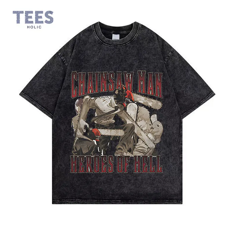 

Мужские Винтажные Футболки с принтом «бензопила»