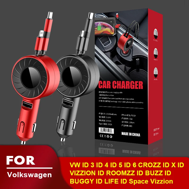 

USB Type C Car Charger for iPhone Android HUAWEI Xiaomi POCO Redmi Samsung Galaxy Realme for Volkswagen VW ID.3 ID.4 ID.5 ID.6