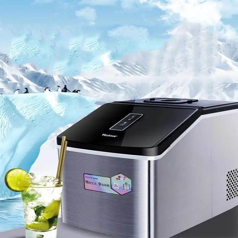 

25kg/24h Ice Maker Ice machine commercial milk tea shop home small automatic ice machine large capacity HZB-20F/S 220 V/ 50 Hz