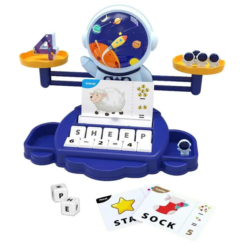 

Balance Math Counting Toys Astronaut Games Toys Weighing Scale Montessori Digital Counting Toy Portable Early Educational Toys