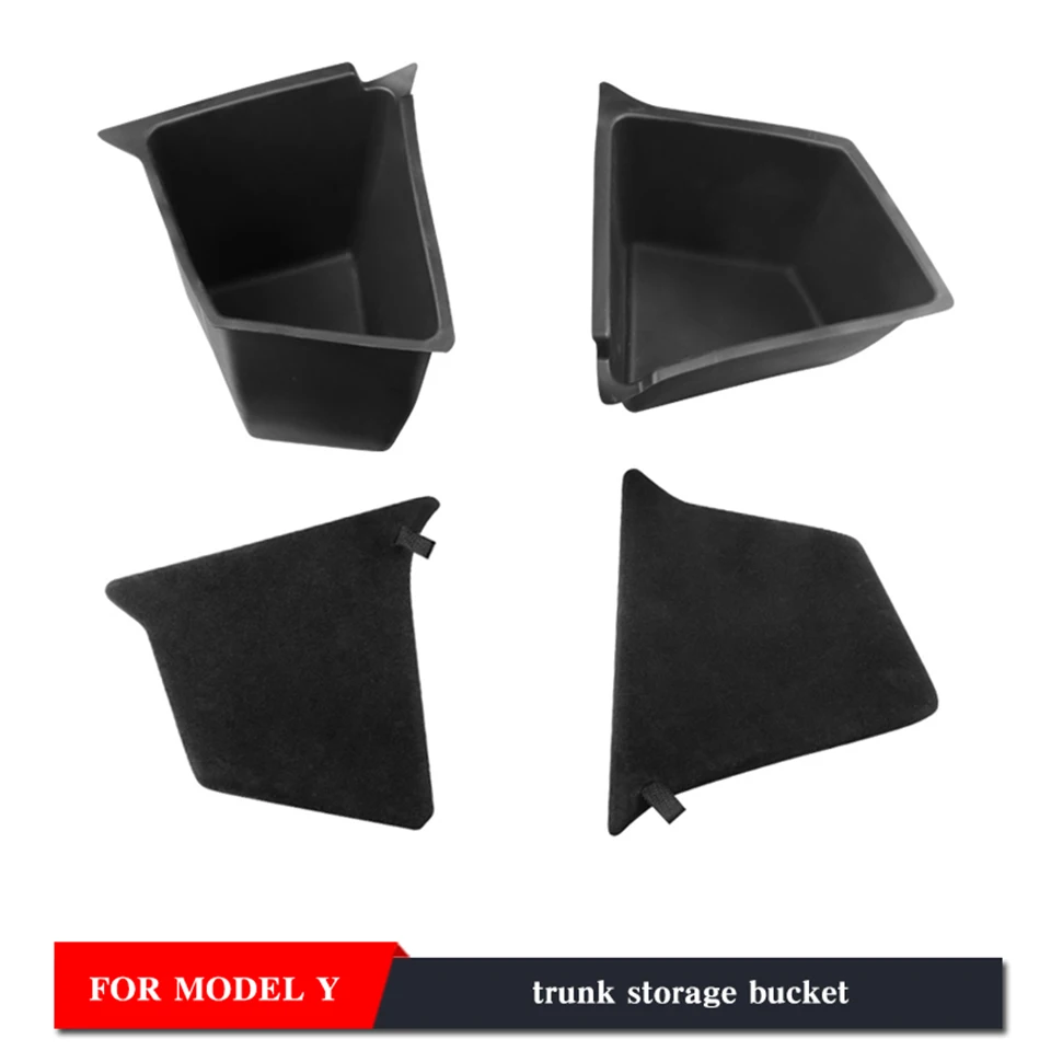 

For Tesla Model Ya Trunk Storage Box Side TPE Storage Interior Modification y Accessories Artifact
