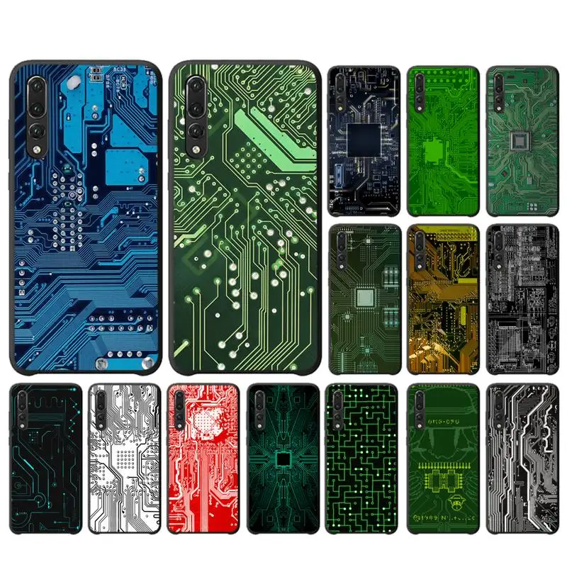 

MaiYaCa Motherboard Circuit Board Phone Case for Huawei P30 40 20 10 8 9 lite pro plus Psmart2019
