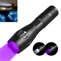 ultraviolet white light dual light led flashlight zoom fluorescent black light ultraviolet flashlight lamp detection flashlight