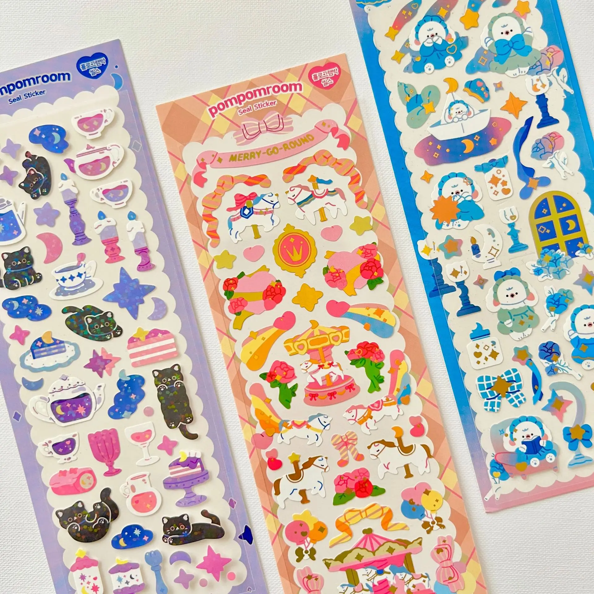 

Корейские творческие Мультяшные лазерные стикеры в стиле ins, DIY наклейки для ноутбука, скрапбукинга, декоративные Стикеры, канцелярские тов...