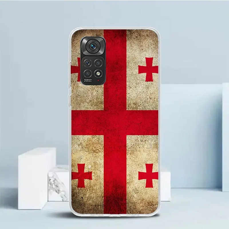 Чехол для телефона с флагом Джорджии Xiaomi Redmi Note 13 12S 12 11S 11 11T 11E Pro Plus 10S 10 9S 9 8T 8 7 +