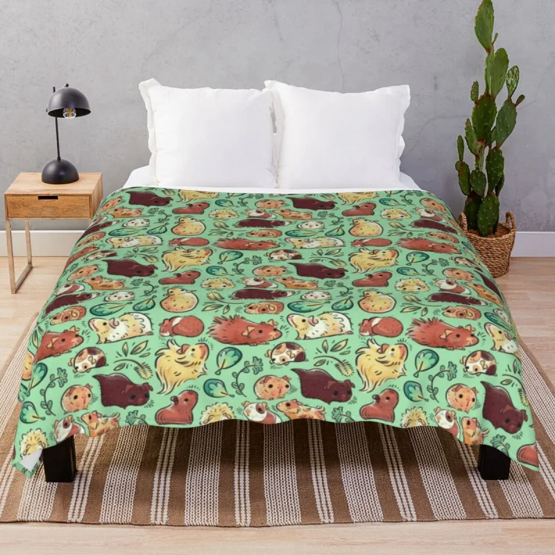 

Guinea Pig Huddle Blankets Flannel Plush Decoration Soft Throw Blanket for Bed Home Couch Travel Cinema