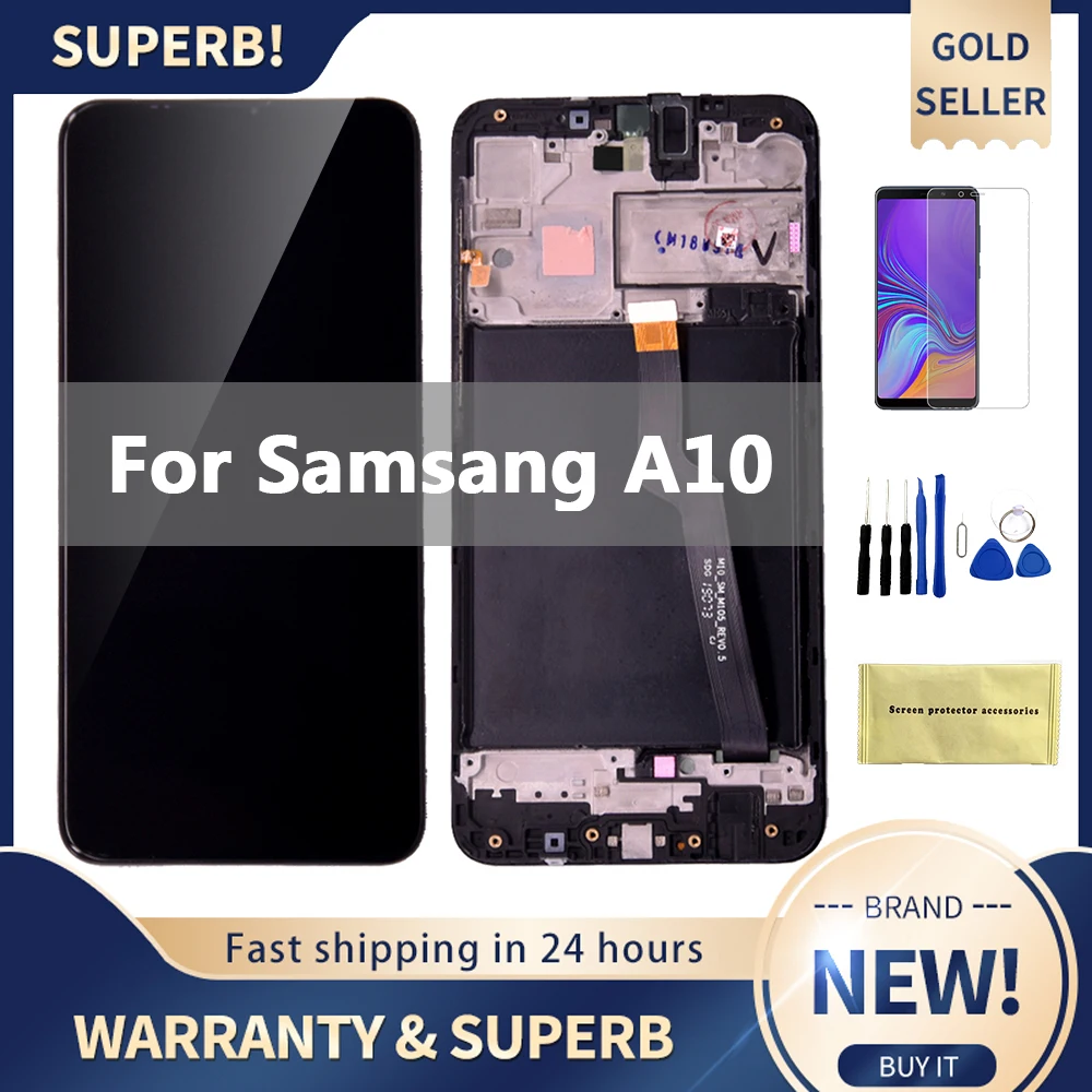 100% Оригинальный ЖК-дисплей для Samsung Galaxy A10 M10, экран с сенсорным дигитайзером в сборе, SM-A105F A105G A105M M105F, замена