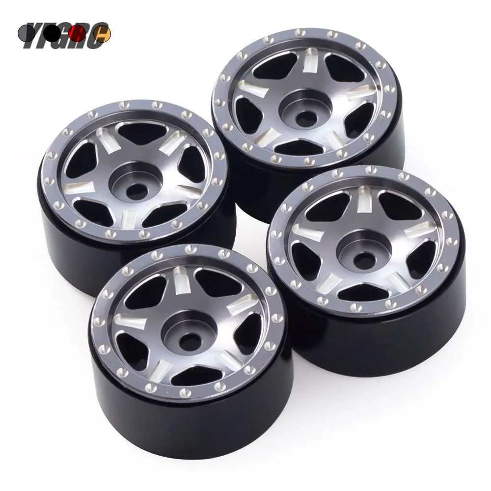 

1/24 RC Гусеничный автомобиль 4 шт. 1,0 ''Beadlock Новый алюминиевый сплав CNC колесный обод Hub для Axial SCX24 90081 C10