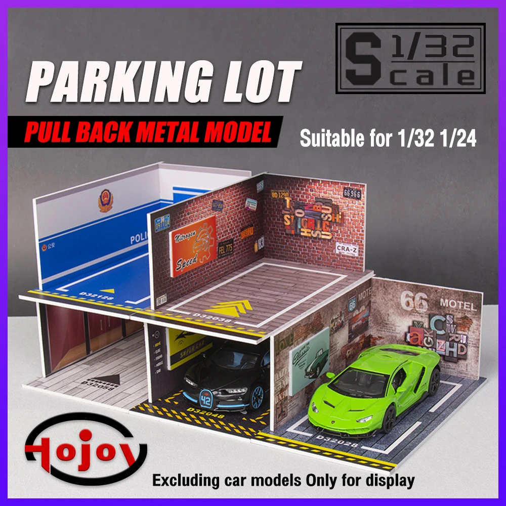 Парковка Собрала световые эффекты для отображения масштаба1/32 и масштаба1/24 металлическая литая модель игрушечных машинок для мальчиков