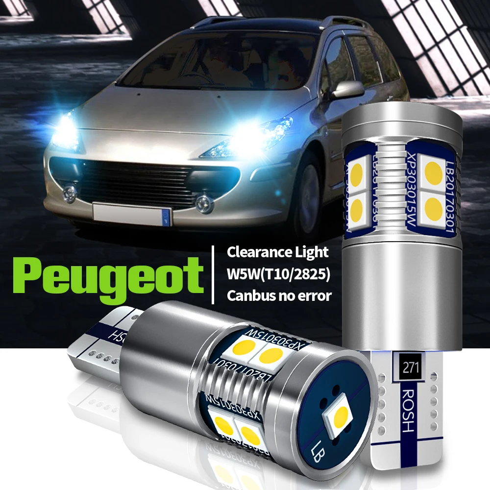2x светильник W5W T10 Canbus для Peugeot 1007 107 206 207 CC SW 307 4007 4008 407 508 607 807 Bipper Tepee Expert Partner |