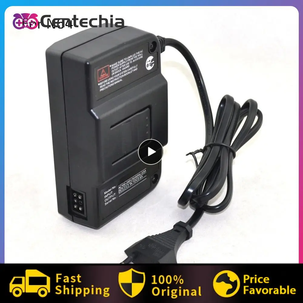 

For N64 Ac Adapter Durable High Quality Material Plug Power Adapter Temperature Protection Exquisite Workmanship Game Gadgets