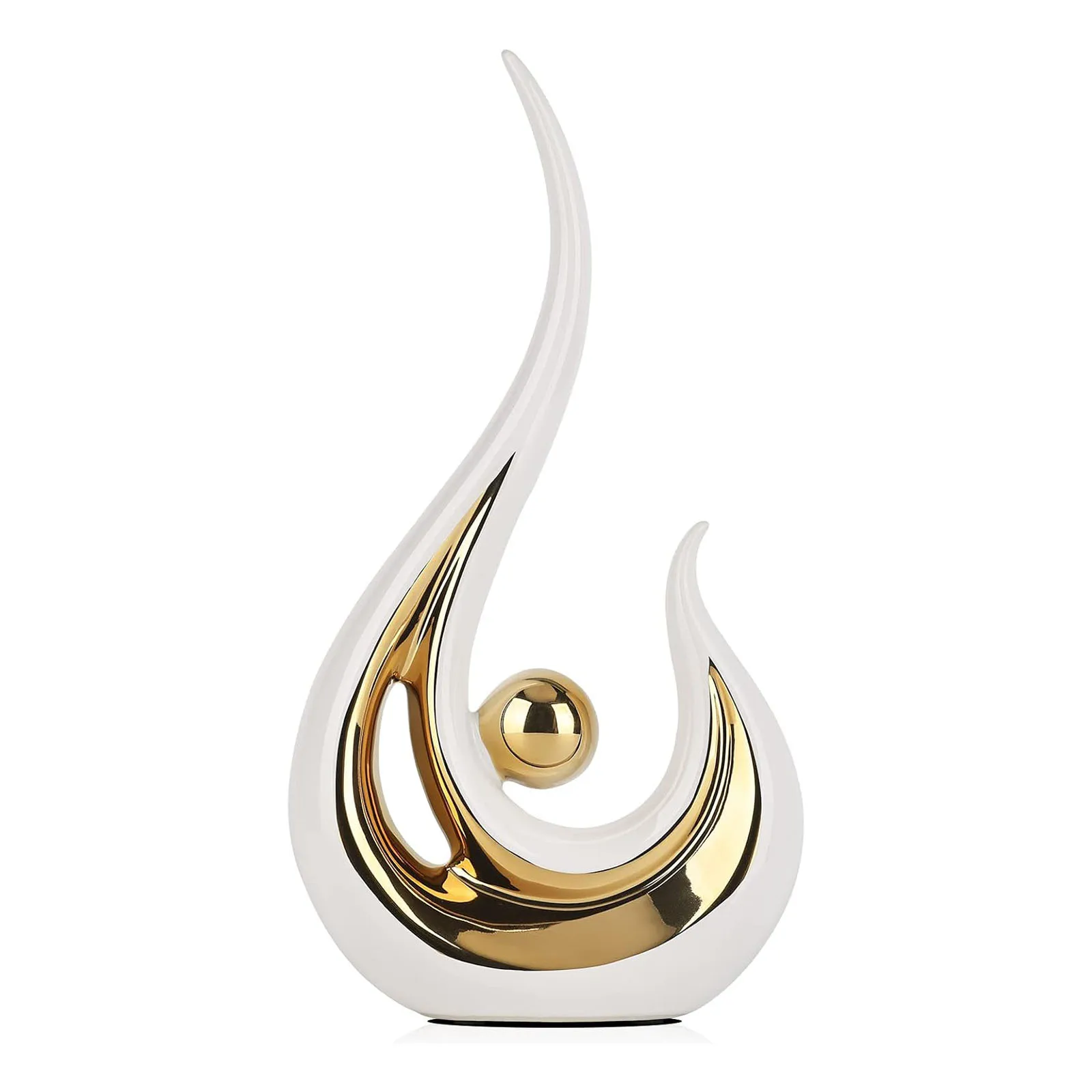 Белый и золотой акцент для домашнего декора современное абстрактное искусство