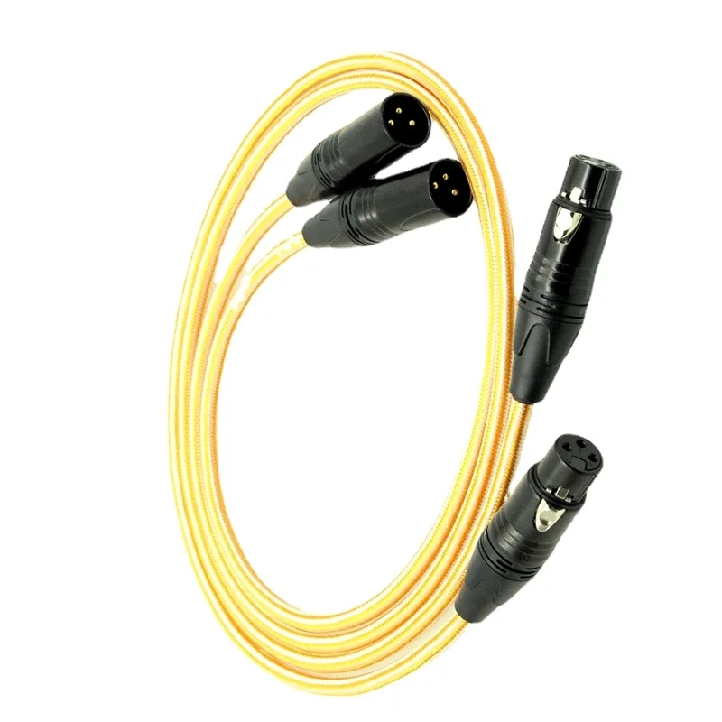 Фото 2-жильный посеребренный кабель XLR, 2-штырьковый и 2-гнездовой XLR разъем, Hi-Fi аудио усилитель, сбалансированный кабель №5