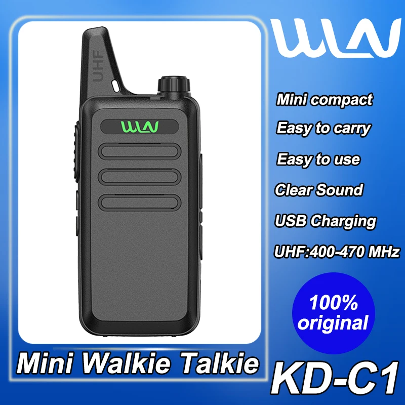 Портативная Мини-рация Wln Kd-c1 Uhf 400-470 Мгц С Usb-зарядным Устройством Блокировкой