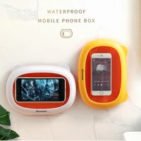 ship from russian abs waterproof wall mount shower phone holder bathroom cell phone case stand