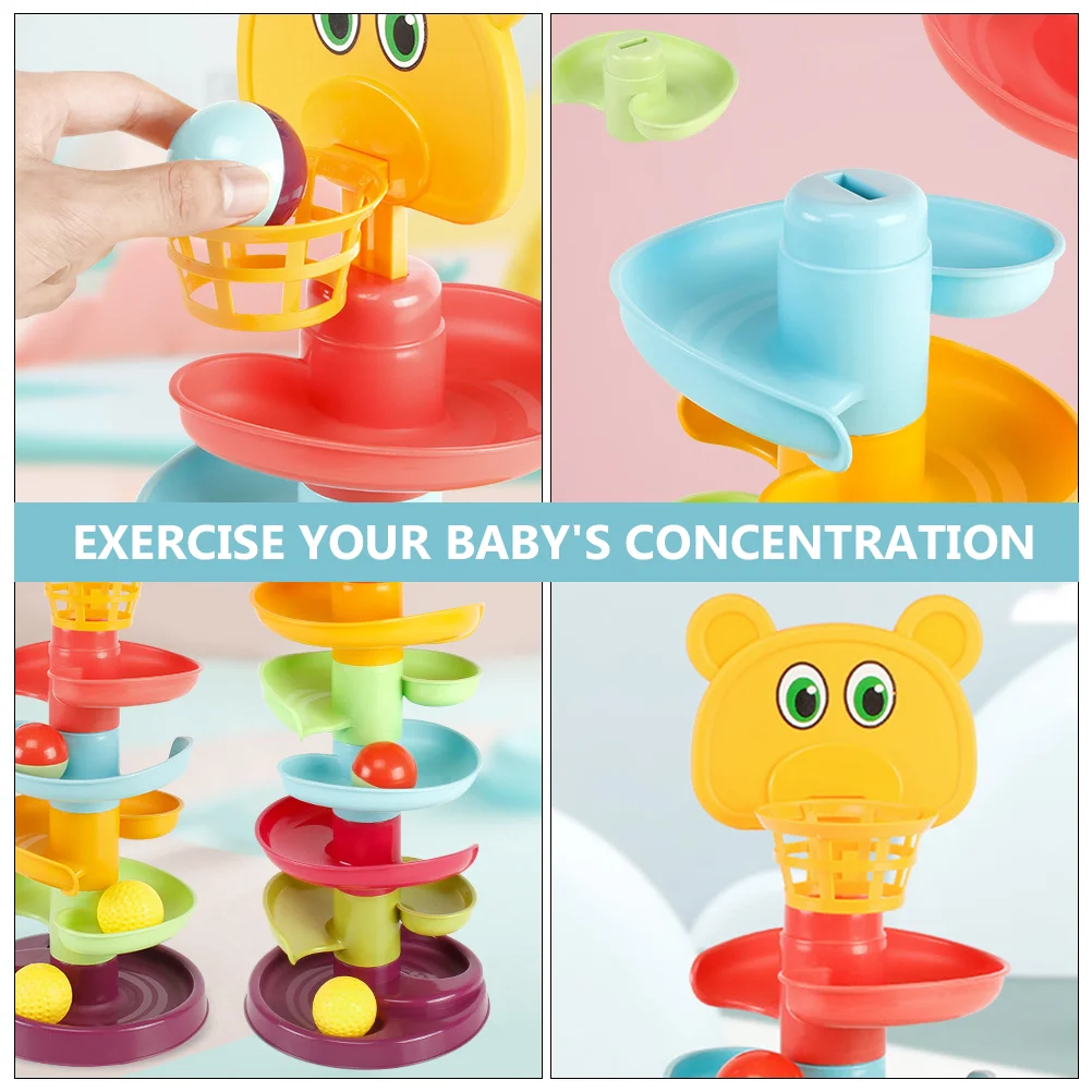 

Toybaby Activity Tower Run Ramp Educational Blocks Building Drop Swirl Track Race Bounce Infant