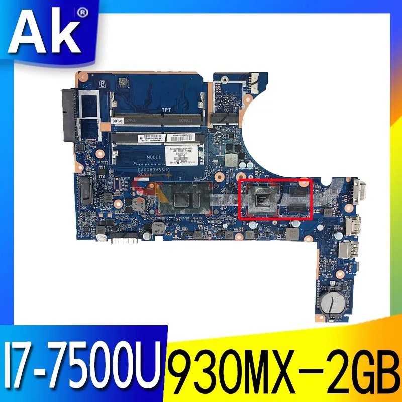 

Original For HP 450 G4 Laptop Motherboard 907715-601 907715-501 907715-001 DA0X83MB6H0 With SR2ZV I7-7500U CPU 930MX 2G GPU
