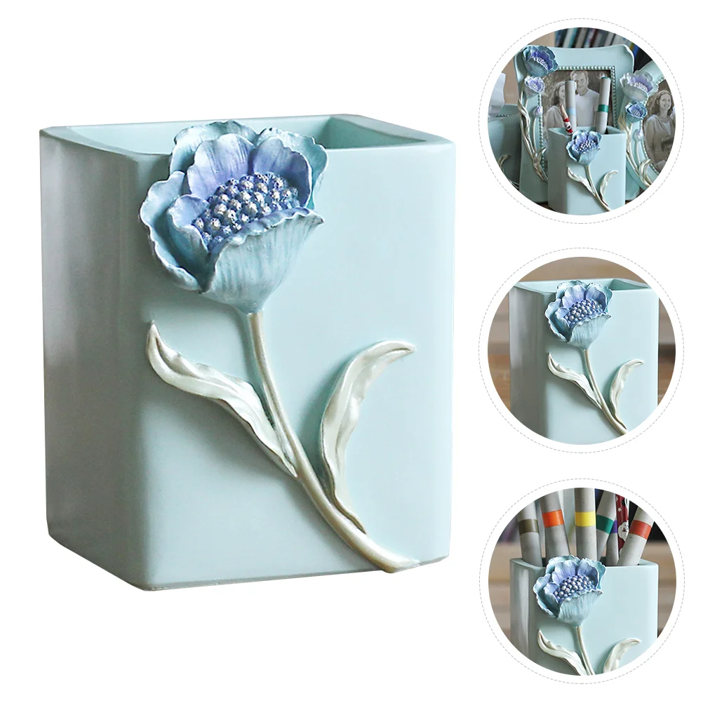 

Pen Holder Decorative Storage Bucket Fashionable Home Trendy Stationery Container Household Makeup Brush Pot