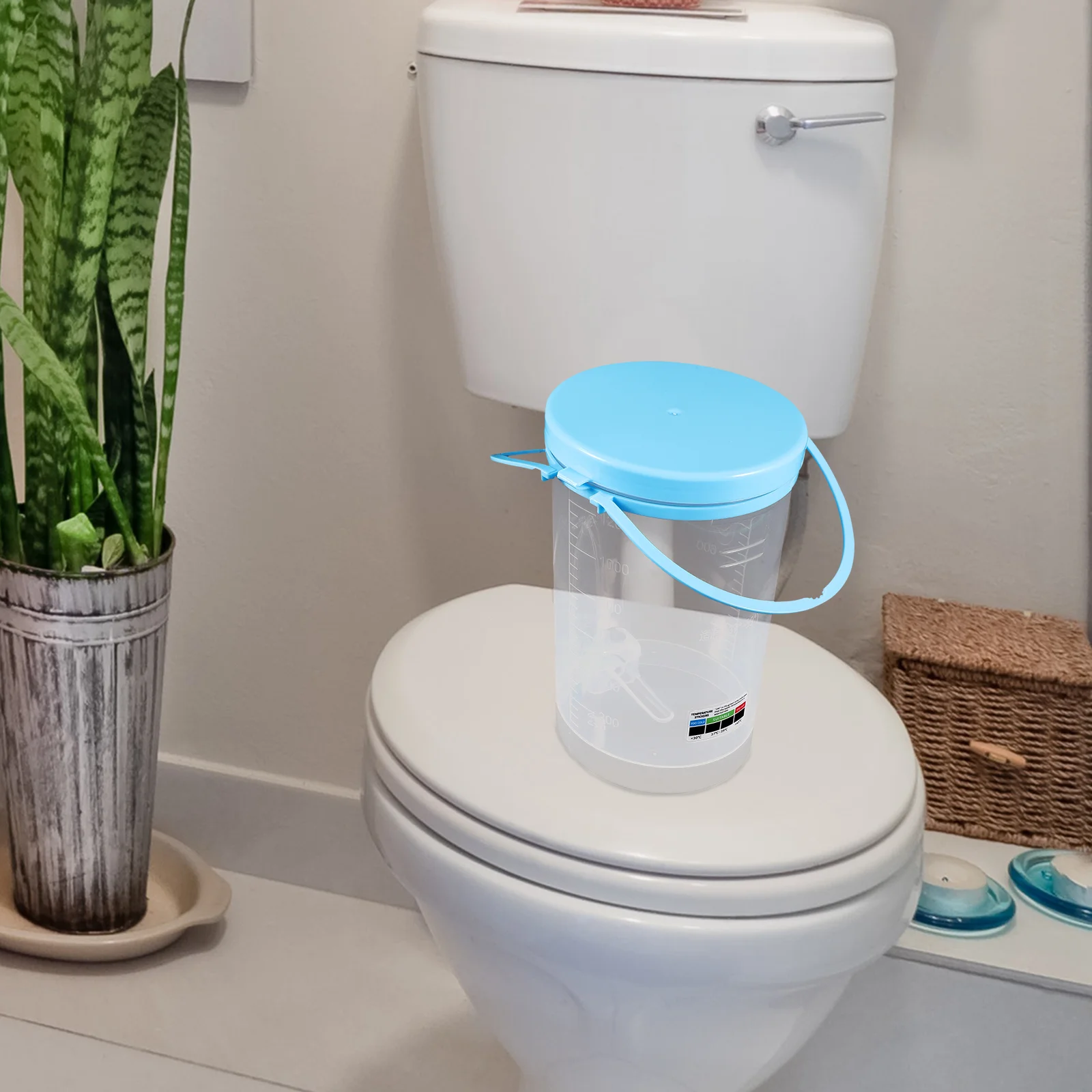 

Portable Enema Bucket Travel Kit Women Colon Cleansing Silica Gel Household Cleaning Supply