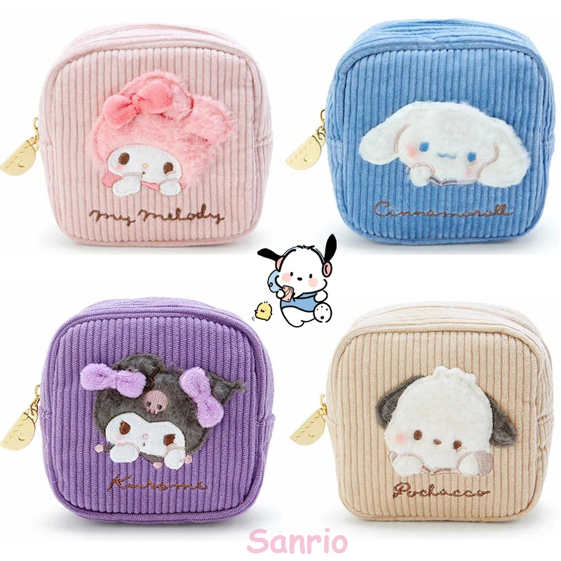 

Sanrio Kawaii Pochacco Storage Bag Cinnamoroll MyMelody Kuromi Girl Stationery Cartoon Portable Lipstick Change Storage Bag Gift