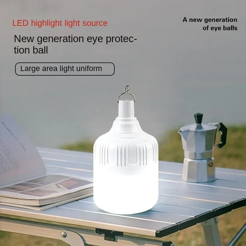 

PDQ USB High-Power Charging Bulb Outdoor Camping Camping Emergency Bulb Super Bright White Light Night Market Stall