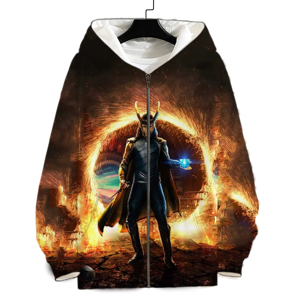 

2022 New Spring Autumn Men Zip Up Hoodies Marvel Loki 3D Printed Women Oversized Tracksuit Streetwear Male Sweatshirt 6XL