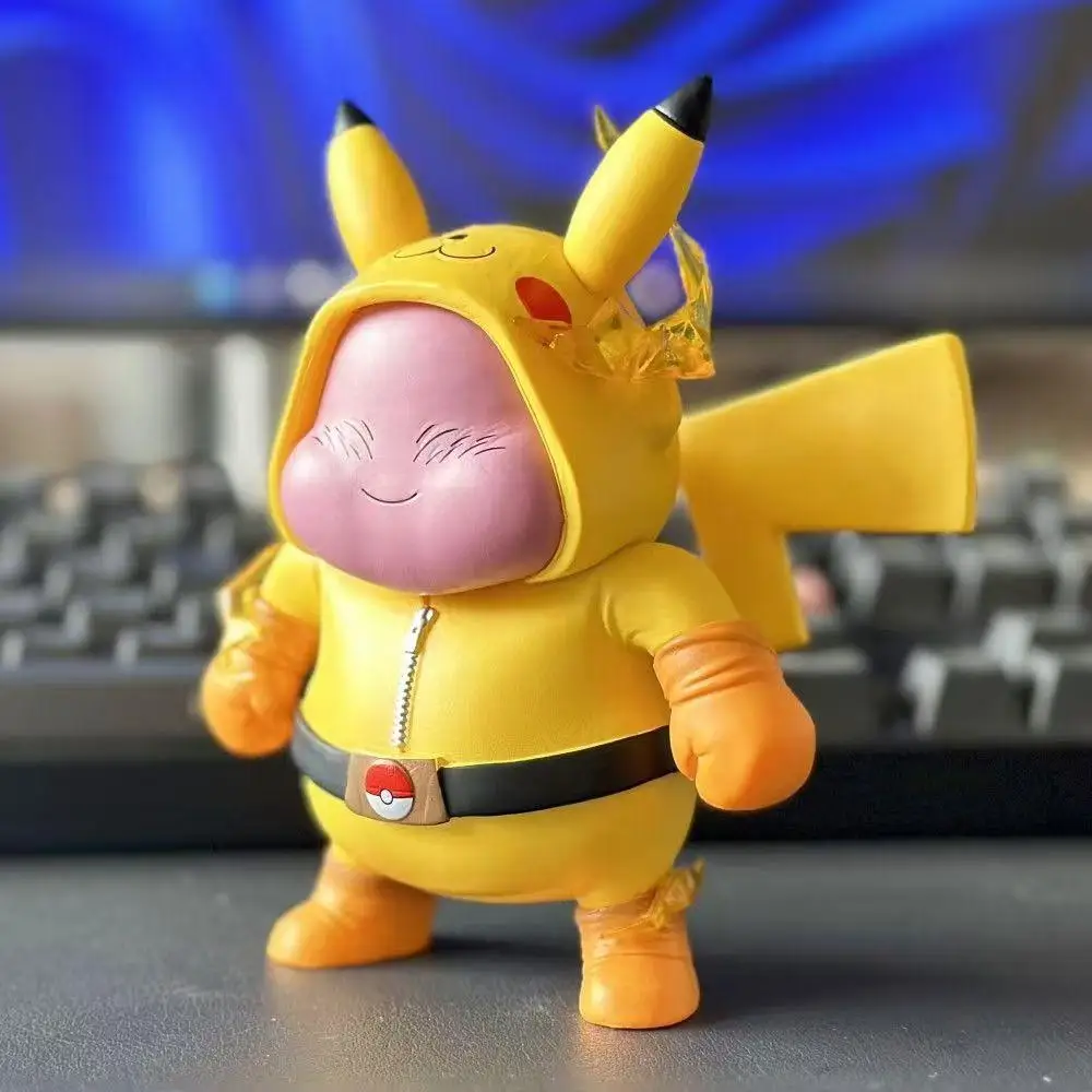 Фото 15 см горячая аниме Dragon Ball фигурка Majin Buu Cos Пикачу милая фигурка из ПВХ модель настольного автомобиля украшение для детей игрушки подарки №3