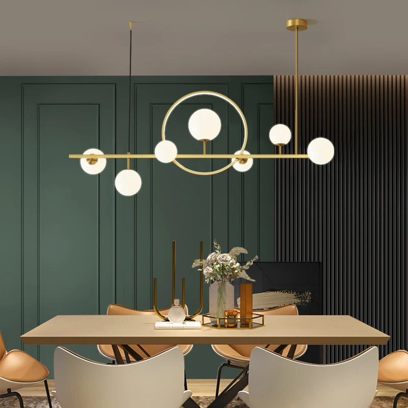 

Nordic Restaurant Pendant Lights Modern Simple Luxury Creative Art Magic Bean Lamp Strip Living Room Lamp New Dining Chandelier