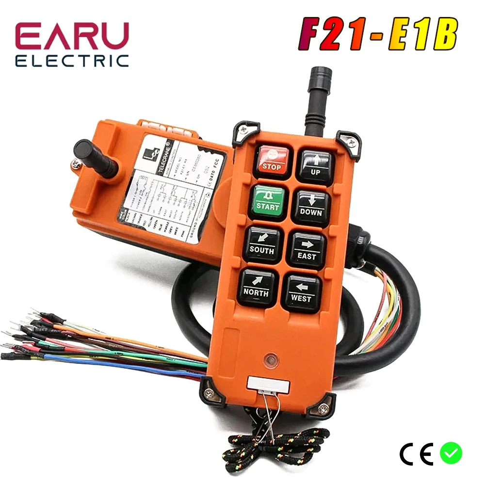 

Беспроводной промышленный пульт дистанционного управления, переключатели, подъемный кран, подъемный кран, 1 передатчик + 1 приемник F21-E1B, 6 каналов