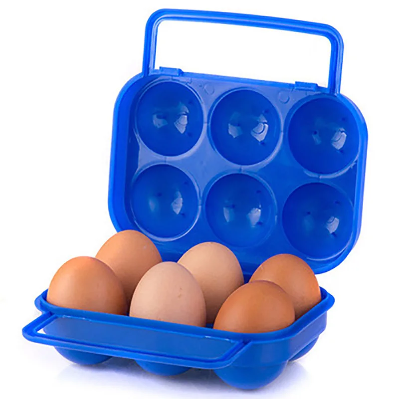Outdoor Picnic Portable Plastic 6 Case Egg Case Egg Box