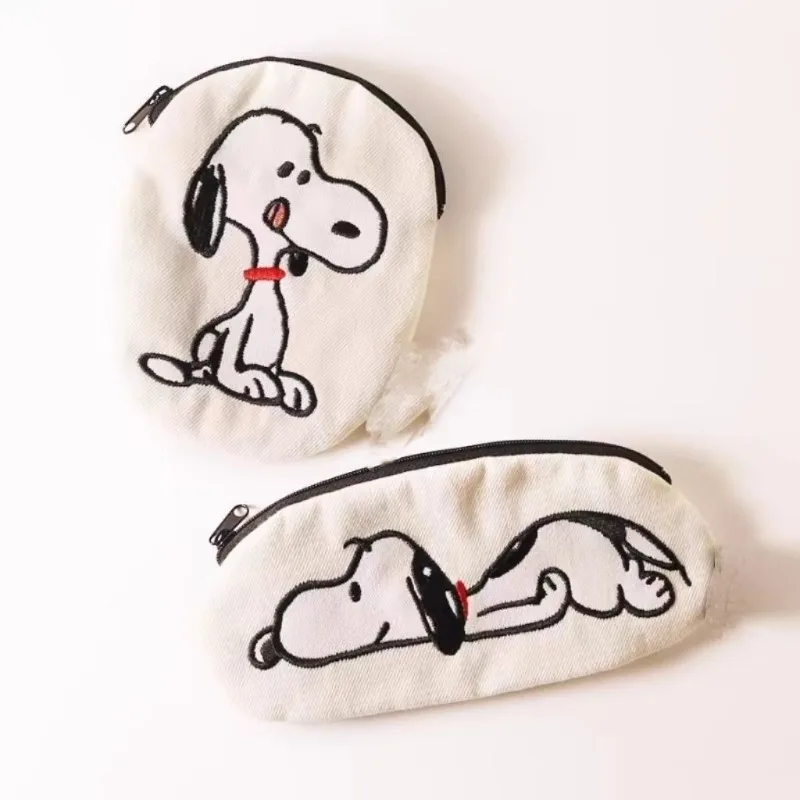 Милый кошелек для монет Snoopy кавайная Холщовая Сумка очков косметики сумка