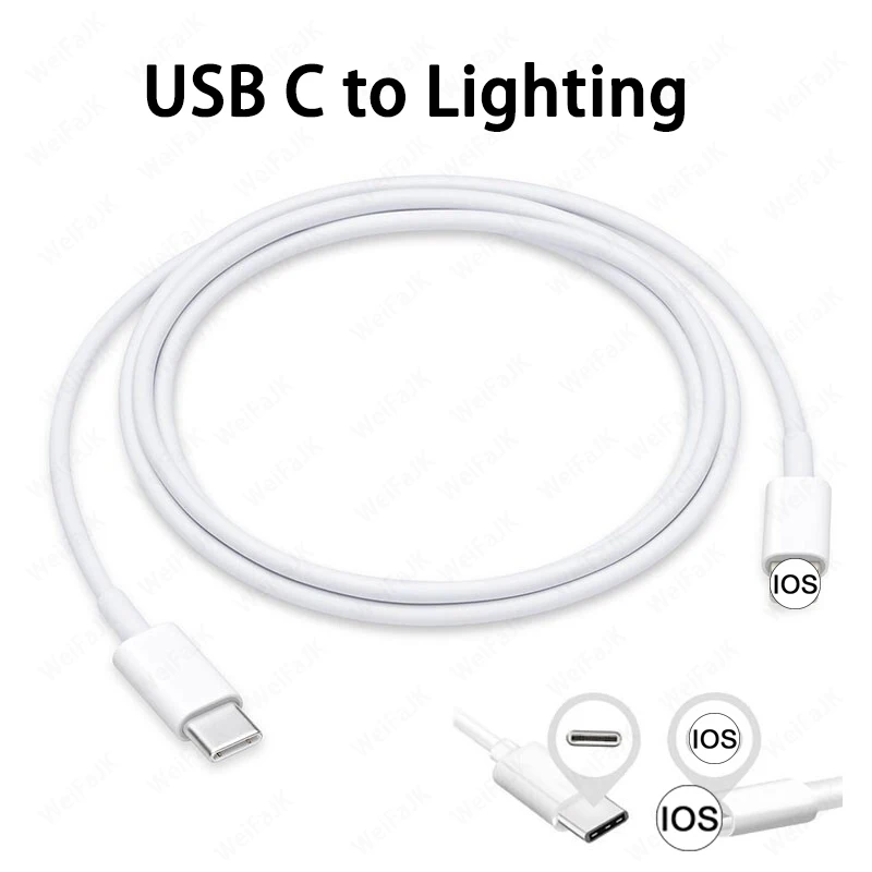 Оригинальный usb-кабель Apple 20 Вт PD Type C для быстрой зарядки iPhone 12 11 Pro Max Mini X XR 8 7 6 6s Plus