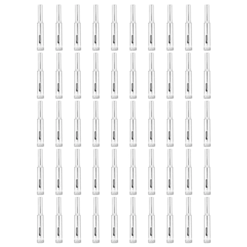 

50 Pcs Diamond Coated Drill Bit for 8 mm Diamond Pointed Hole Saw, for Ceramic Tiles, Glass, Kitchen Ceramics, Marble