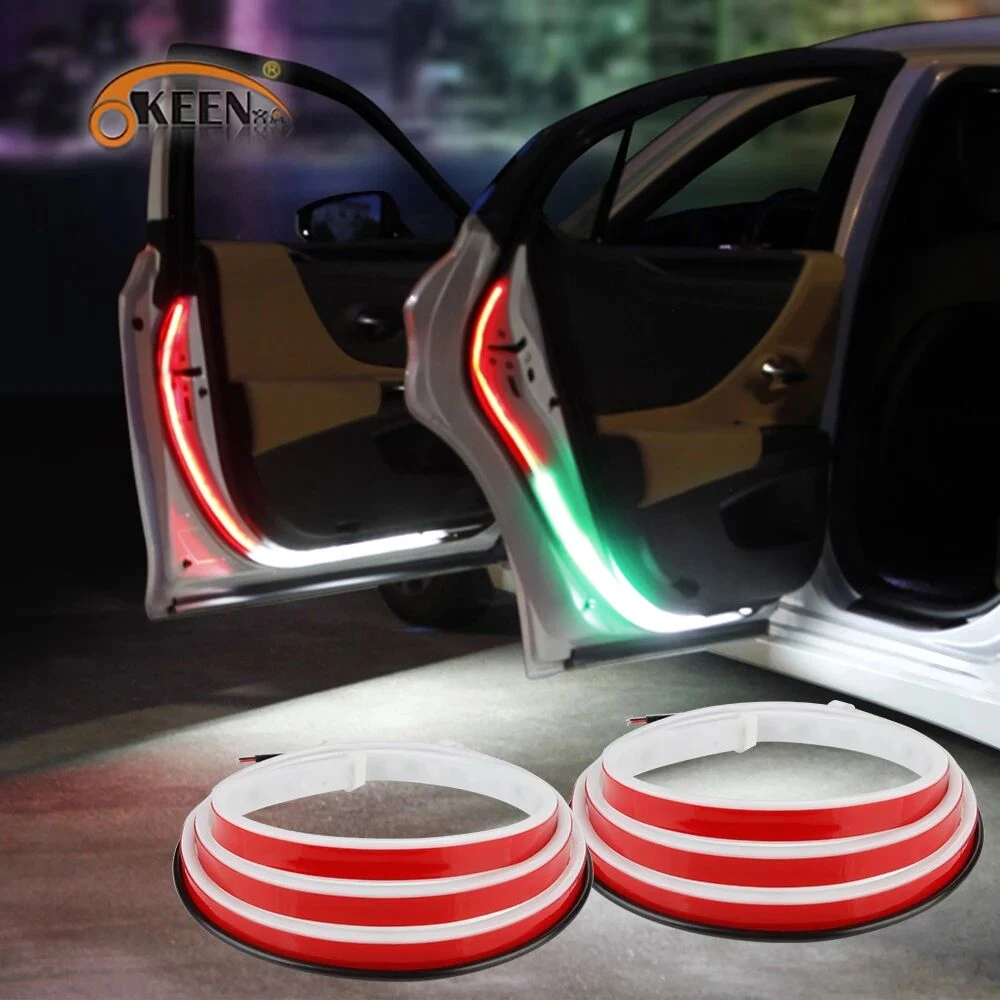 

LED 120cm LED Car Door Welcome Lights Universal Car Driving Safety Warning Streamer Decorative Light Strip Auto Ambient Lamp 12V