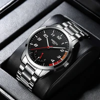 nibosi fashion mens watches top brand luxury sports waterproof quartz wristwatch mens stainless steel clock relogio masculino