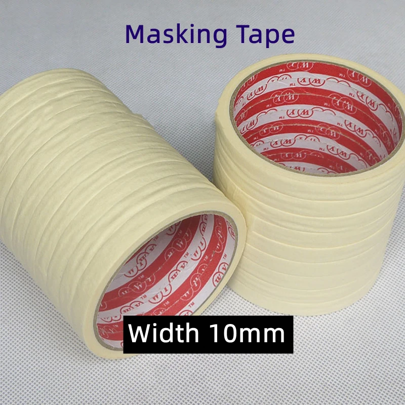 1/5pcs Masking Tape 10mm Width Adhesive Crepe Paper Writing Masking Tape Cloth Adhesive Painting Supplies
