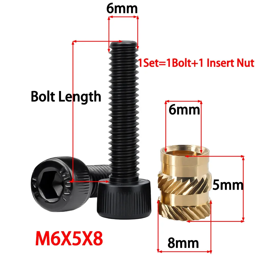 

Набор болтов и гаек из углеродистой стали YUEYUN QING M2 M2.5 M3 M4 M5 M6