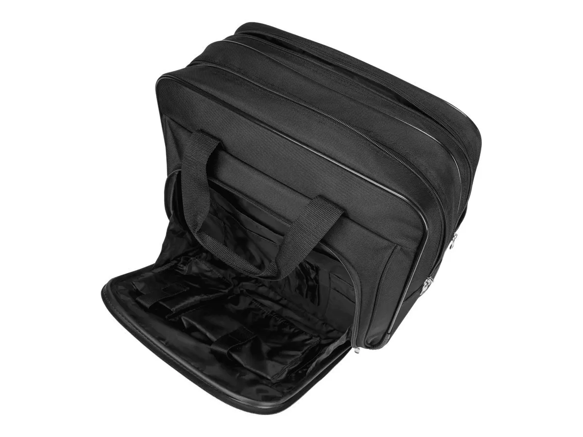 Rolling Laptop Case 1200D Polyester, 16-1/2 x 7-1/2 x 14, Black