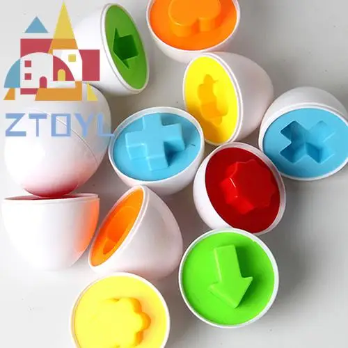 

ZTOYL 6 шт./компл. смешанные формы мудрые притворяются умные Обучающие игрушки ребенок яйцо Обучающие игрушки-пазлы подарки для детей