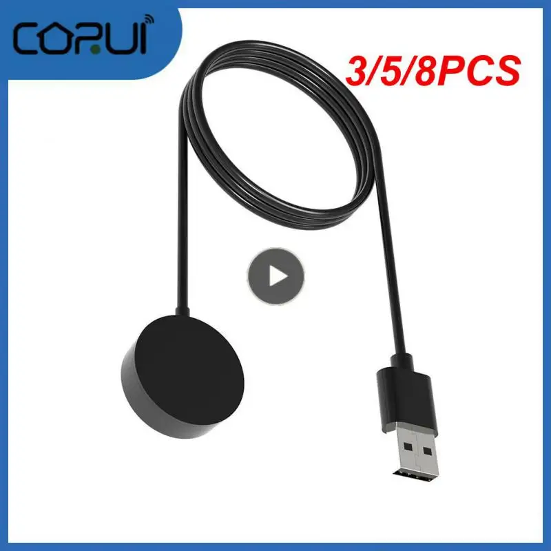 

3/5/8PCS 700ma Magnetic Watch Charger Output Short Circuit Protection High Safety Performance Watch Charging Dock Black Magnetic