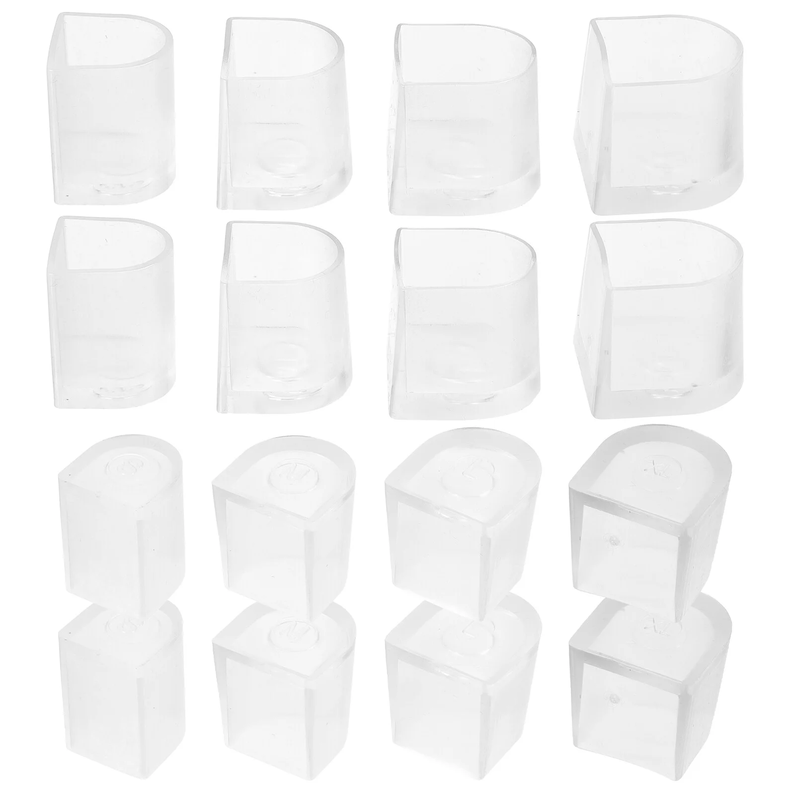 

16 Pairs Clear Heel Cover Tips Caps High Heels Shoes Transparent Pvc Protectors