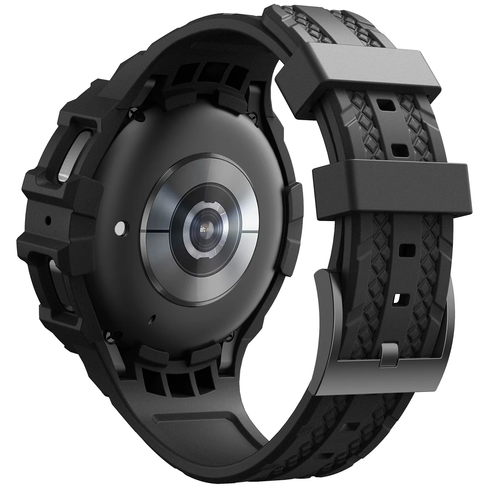 ANBEST 45mm 46mm Conjoined Bands For Samsung Galaxy Watch 5 Pro Watch4 Silicone Sport Correa Bracelet Replacement Wristband