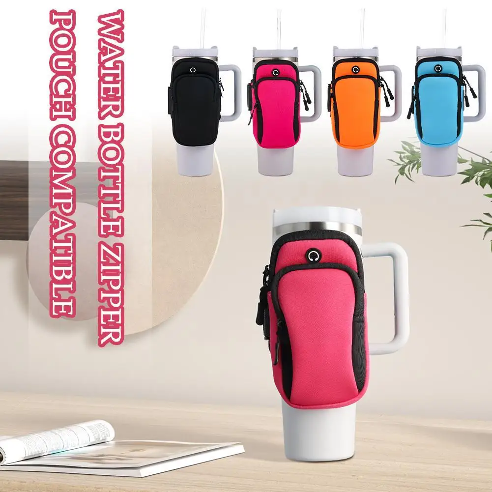 Zipper Pouch Cup Water Compatible Straw Cover Cover Cup Car 