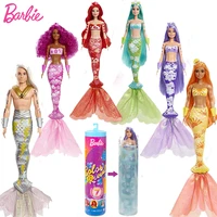 original barbie color reveal mermaid dolls surprise rainbow princess soluble blind box girls toys for children mystery box gifts