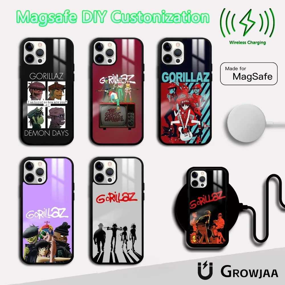 Чехол для телефона Rock G-GorillazS Band зеркальный Беспроводной магнитный чехол iPhone 16 15 14