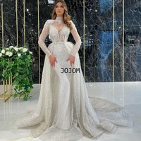 white skirt evening dresses gowns 2022 luxury mermaid beading elegant for women party