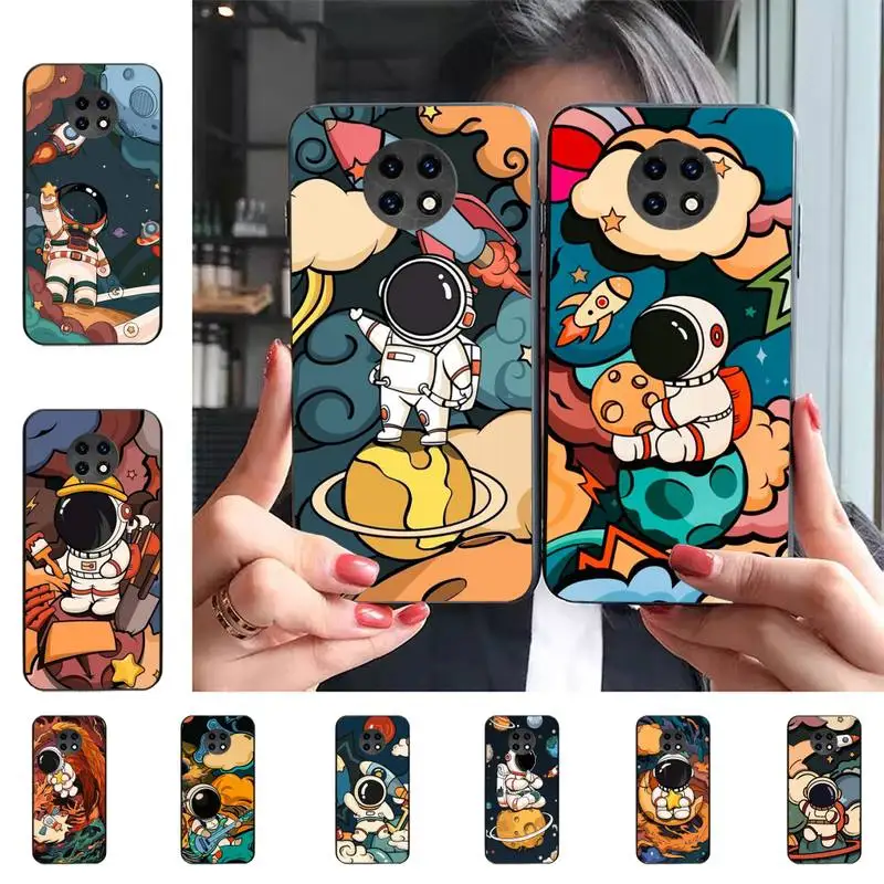 

Star Astronaut Cute Phone Case For Redmi 9 5 S2 K30pro Silicone Fundas for Redmi 8 7 7A note 5 5A Capa