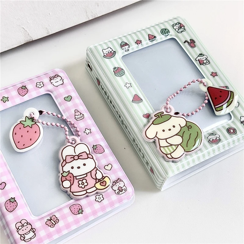 

New Ins Cute Strawberry Bunny Storage Photo Album Watermelon Dog Korean Kpop Idol Card Holder Mini Collect Book Girl Gift